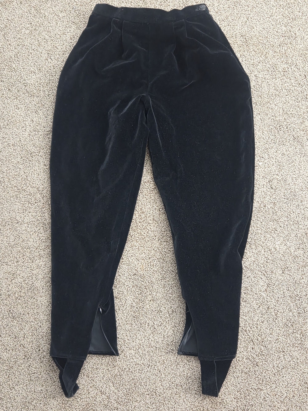 Vintage 80s 90s B.A.D. Body Action Design Jeffrey Halper Black Velvet Pants.